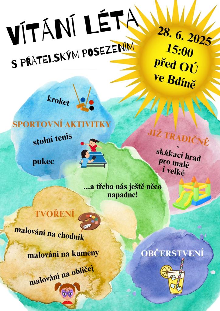 Vítání léta - sousedské posezení